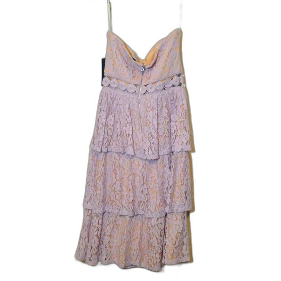 Lulu's Adorn Lavender Lace Strapless Midi Dress - S - Picture 6 of 9